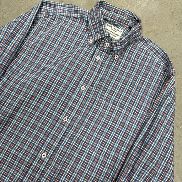 Spier & Mackay Dress Shirt Handmade Plaid Button Down Cotton 15.5 Medium - Picture 2 of 11